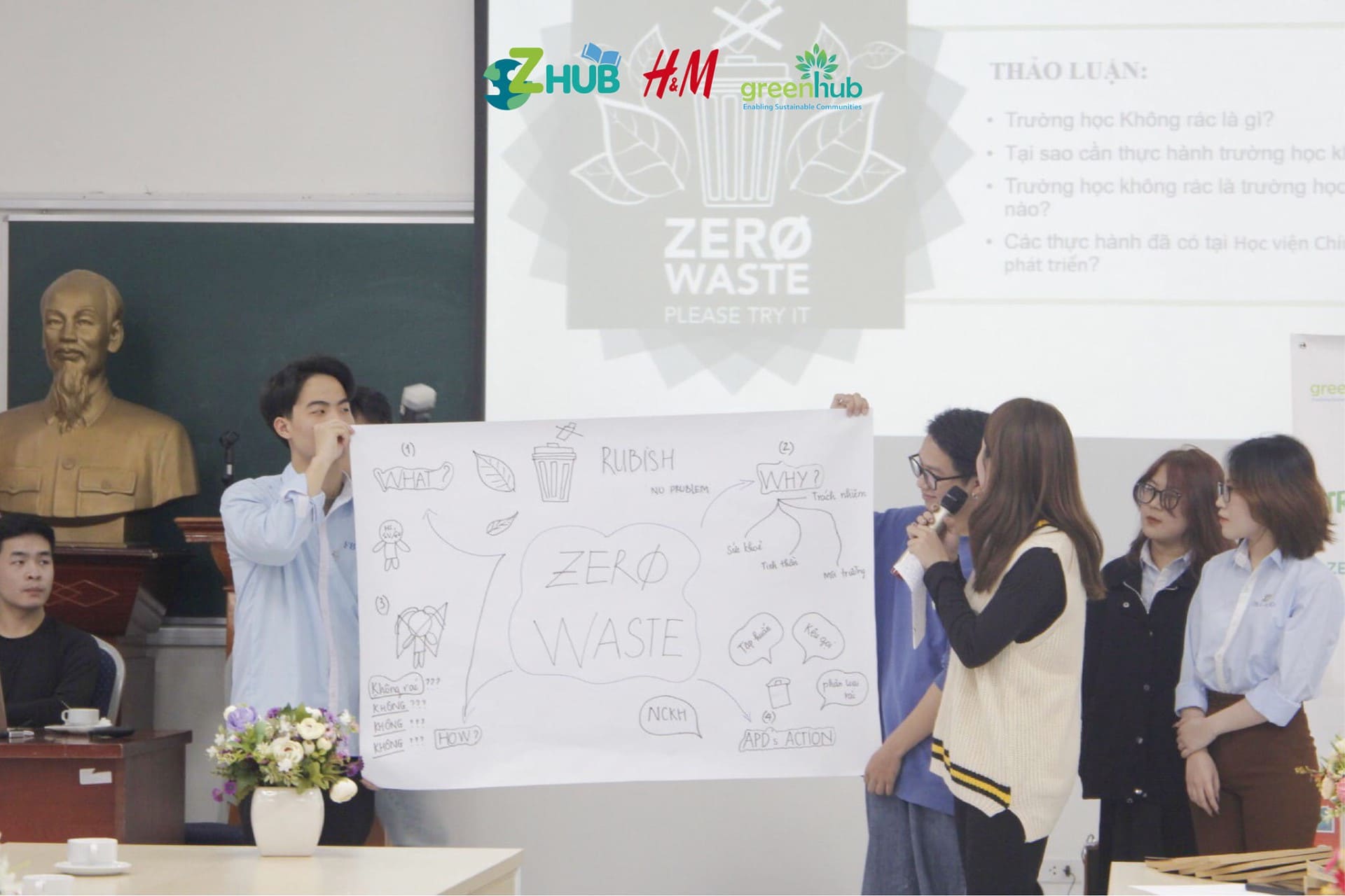 Khái niệm Không rác thải tại Học viện Chính sách và Phát triển (Đại học APD)