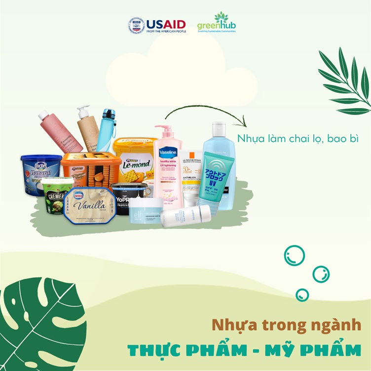 Nhựa trong ng&agrave;nh thực phẩm, mỹ phẩm