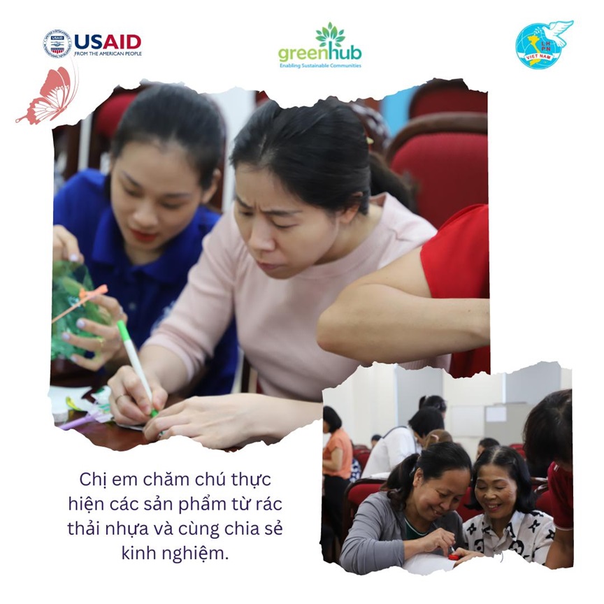 Hội phụ nữ quận Bắc Từ Li&ecirc;m chung tay t&aacute;i chế r&aacute;c thải nhựa