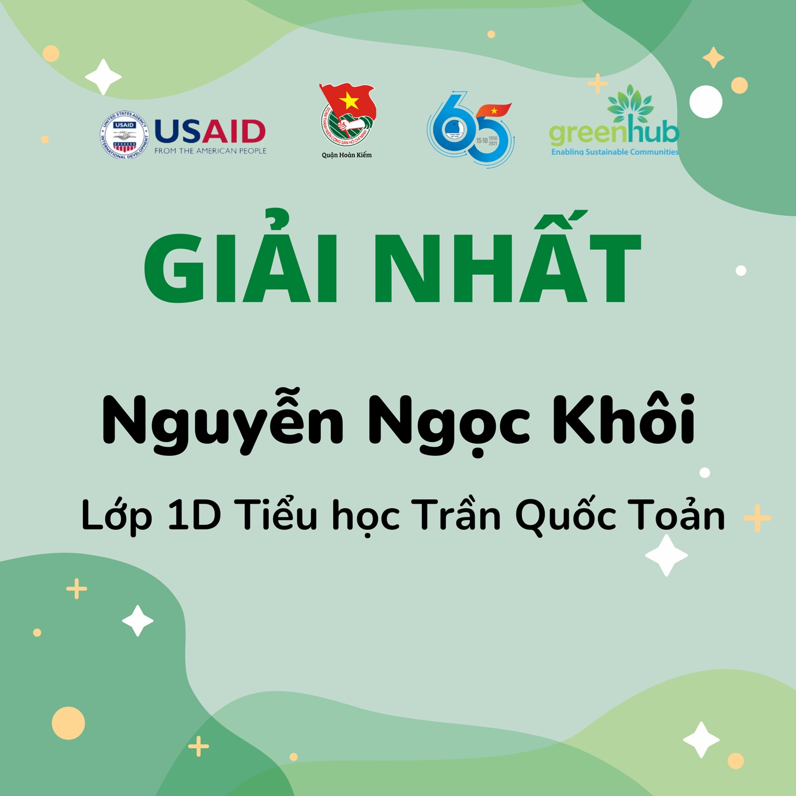 Kết quả cuộc thi Tiktok "Thanh thiếu nhi Ho&agrave;n Kiếm chung tay giảm thiểu r&aacute;c thải nhựa v&igrave; một h&agrave;nh tinh xanh"