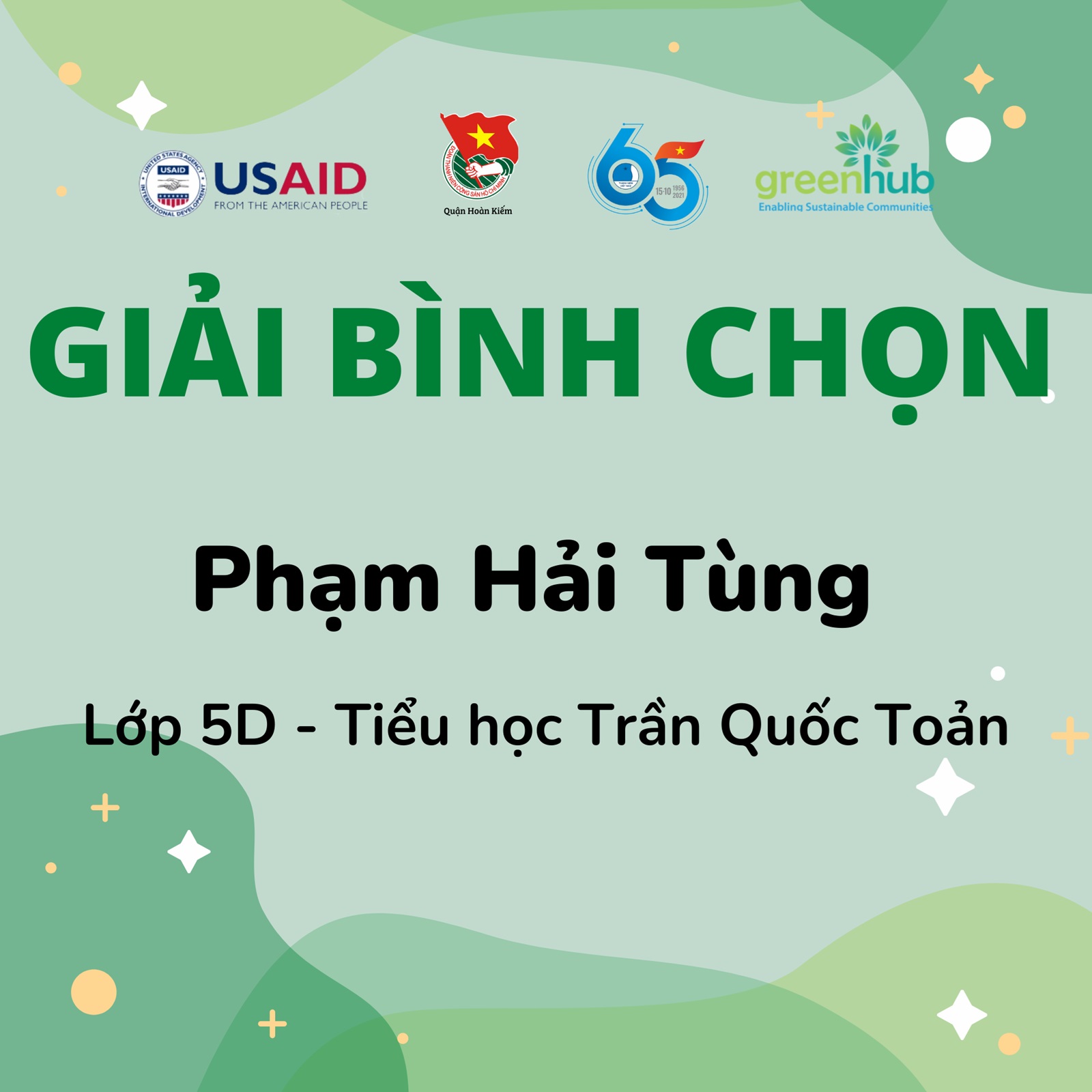 Kết quả cuộc thi Tiktok "Thanh thiếu nhi Ho&agrave;n Kiếm chung tay giảm thiểu r&aacute;c thải nhựa v&igrave; một h&agrave;nh tinh xanh"