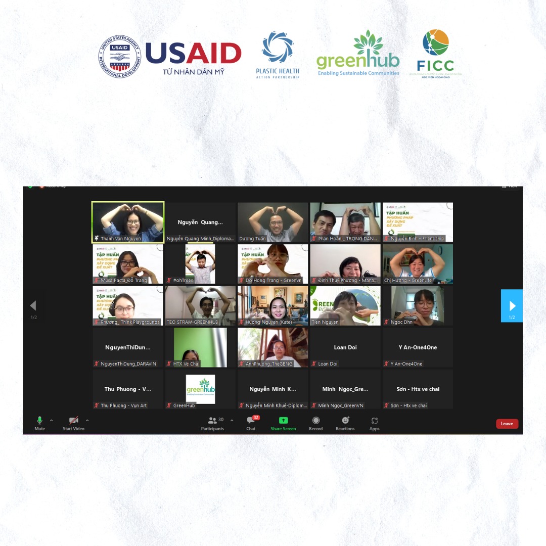 Tập huấn về phương ph&aacute;p x&acirc;y dựng đề xuất PlastiNOvation Contest