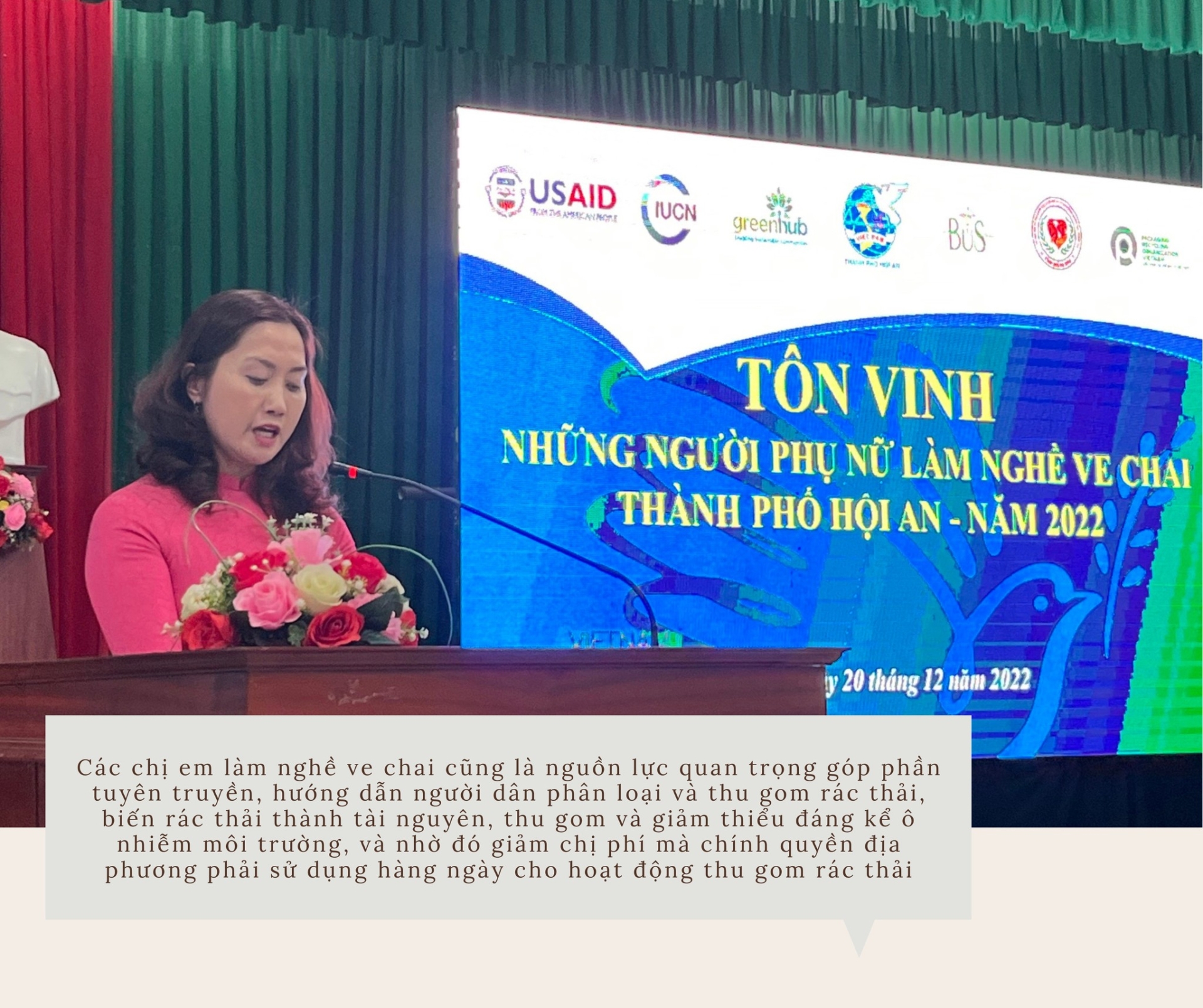 T&ocirc;n vinh những người phụ nữ l&agrave;m nghề ve chai tại th&agrave;nh phố Hội An