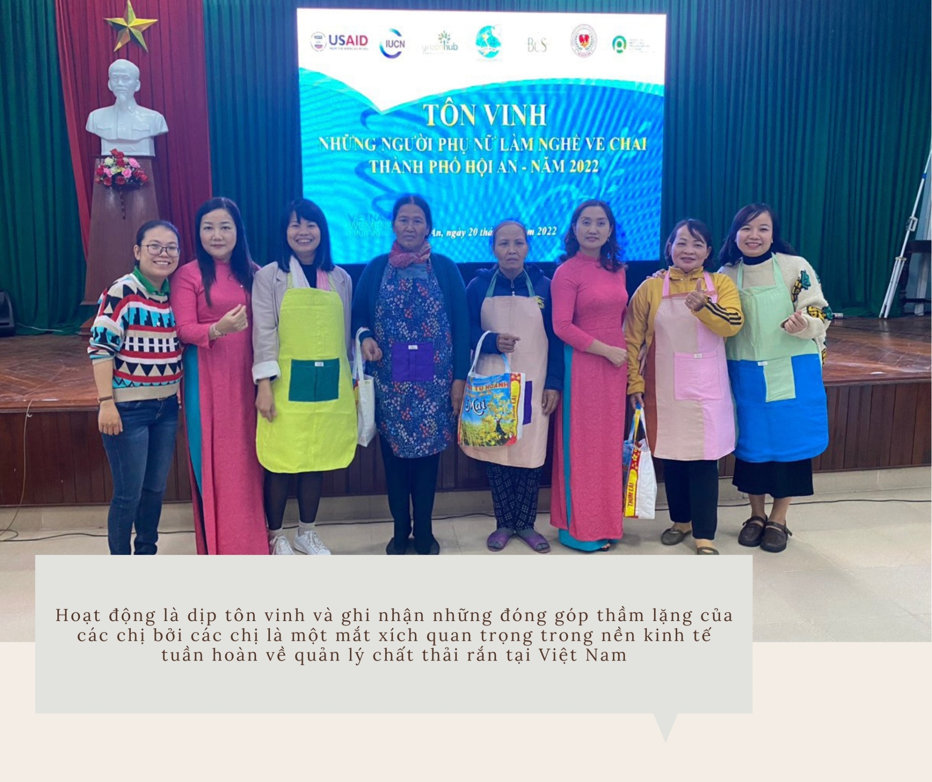 T&ocirc;n vinh những người phụ nữ l&agrave;m nghề ve chai tại th&agrave;nh phố Hội An