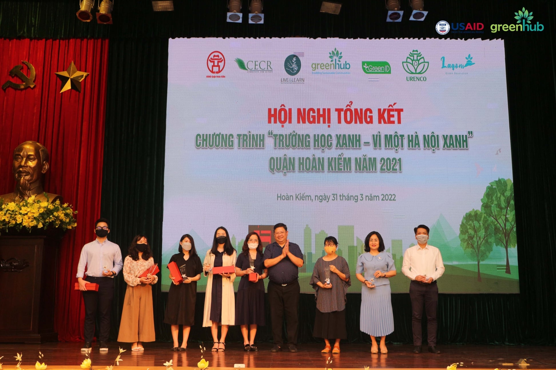 Tổng kết chương tr&igrave;nh "X&acirc;y dựng trường học xanh - V&igrave; một H&agrave; Nội xanh" 2021