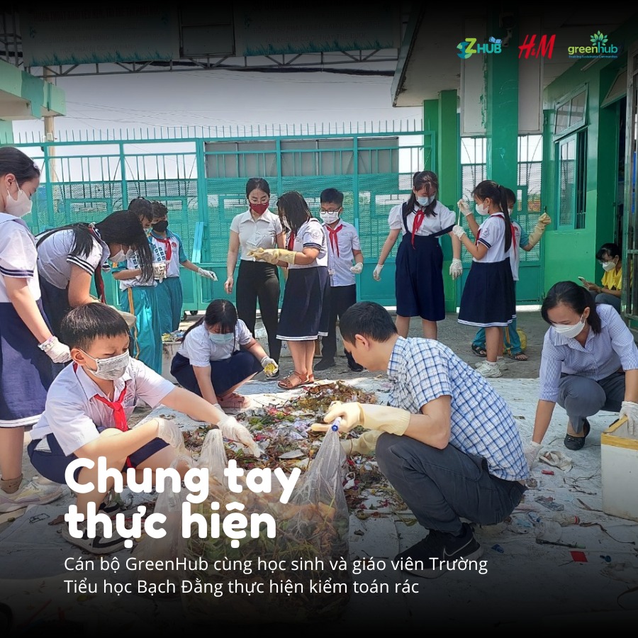 TRƯỜNG TIỂU HỌC BẠCH ĐẰNG GHI NHẬN KẾT QUẢ KIỂM TOÁN RÁC THẢI (2024)