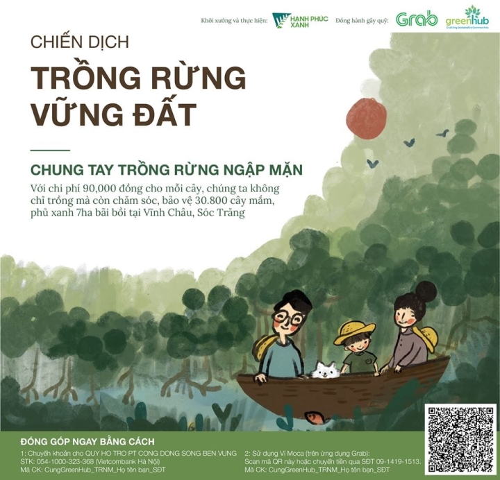 TRỒNG RỪNG VỮNG ĐẤT CÙNG GREENHUB VÀ HẠNH PHÚC XANH