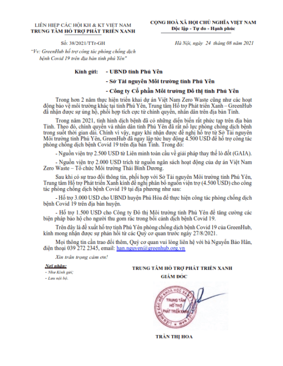 Phú Yên kêu gọi - GreenHub hành động!