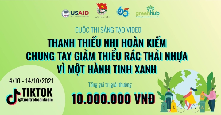 Thanh thiếu nhi Hoàn Kiếm giảm thiểu rác thải nhựa vì một hành tinh xanh - 